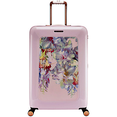 Ted Baker Adaya Hanging Gardens 4-Wheel 79.5cm Suitcase, Pink Ted Baker Adaya Hanging Gardens 4-Wheel 79.5cm Suitcase, Pink